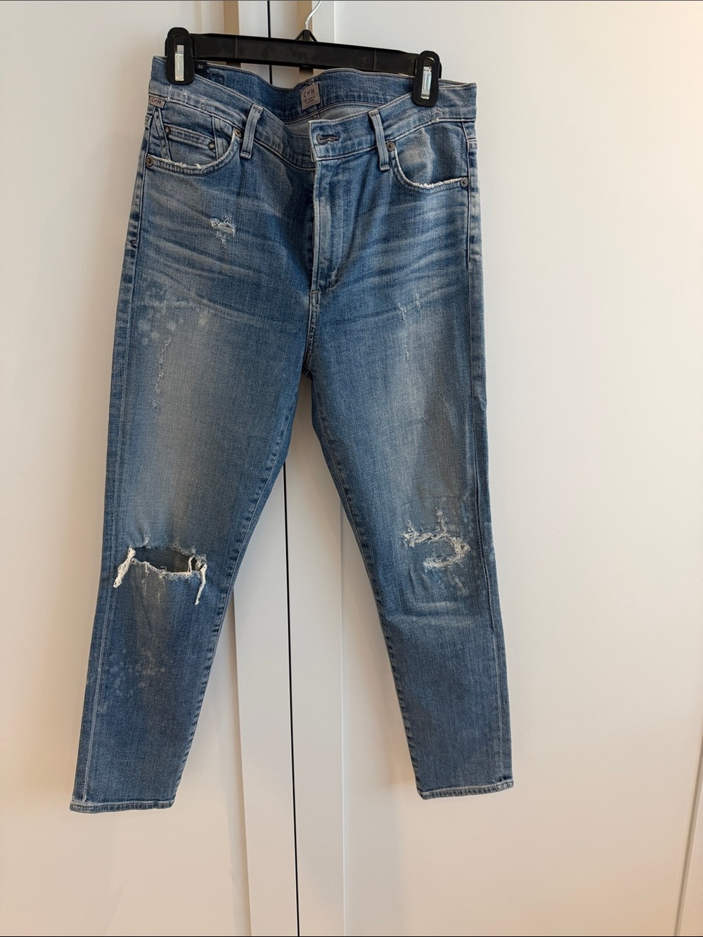 Citizens of Humanity Distressed Light-Blue Slim Jeans